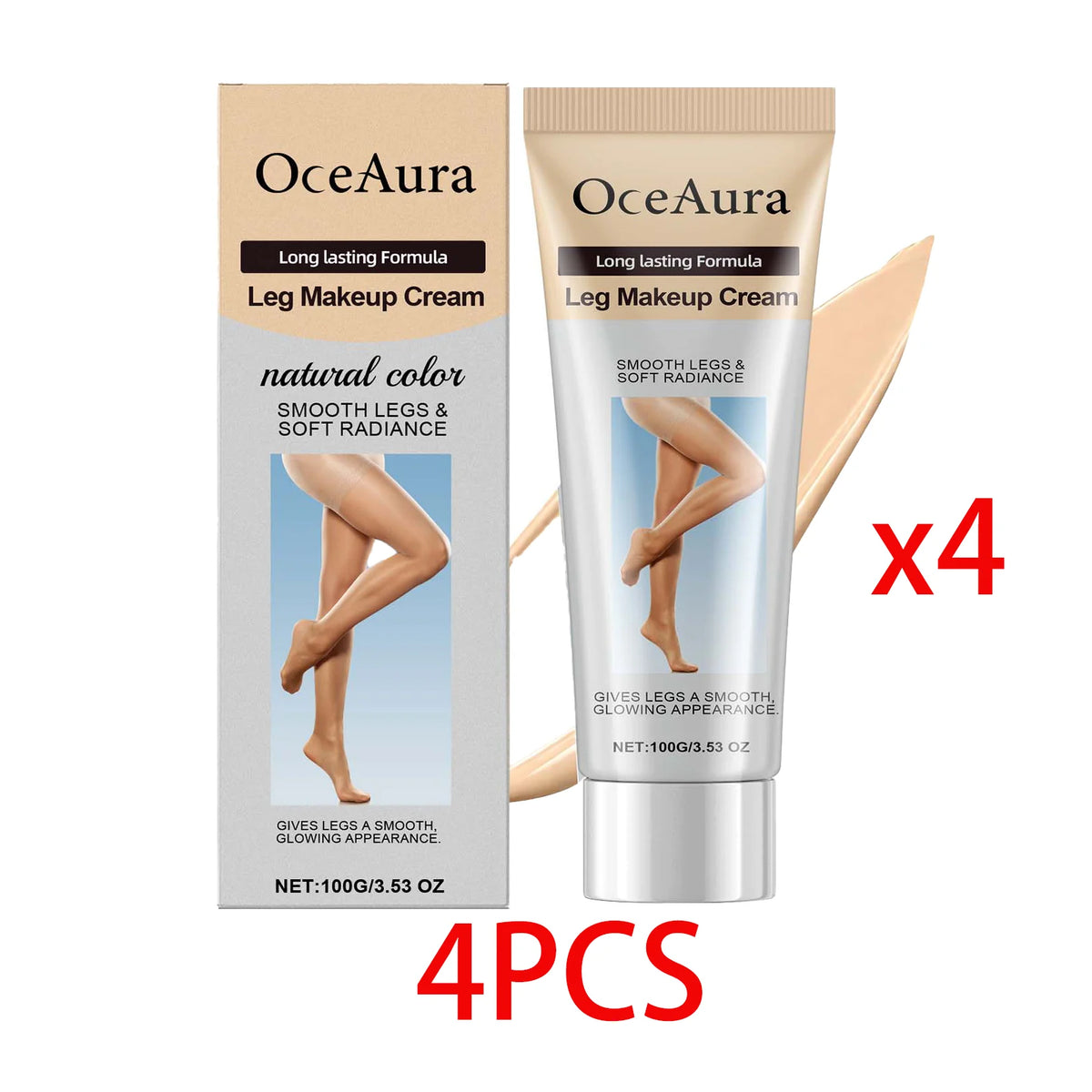 OceAura Leg Makeup Cream – Body Foundation & Concealer 100g Body Foundation Cream Qst 4 PCS