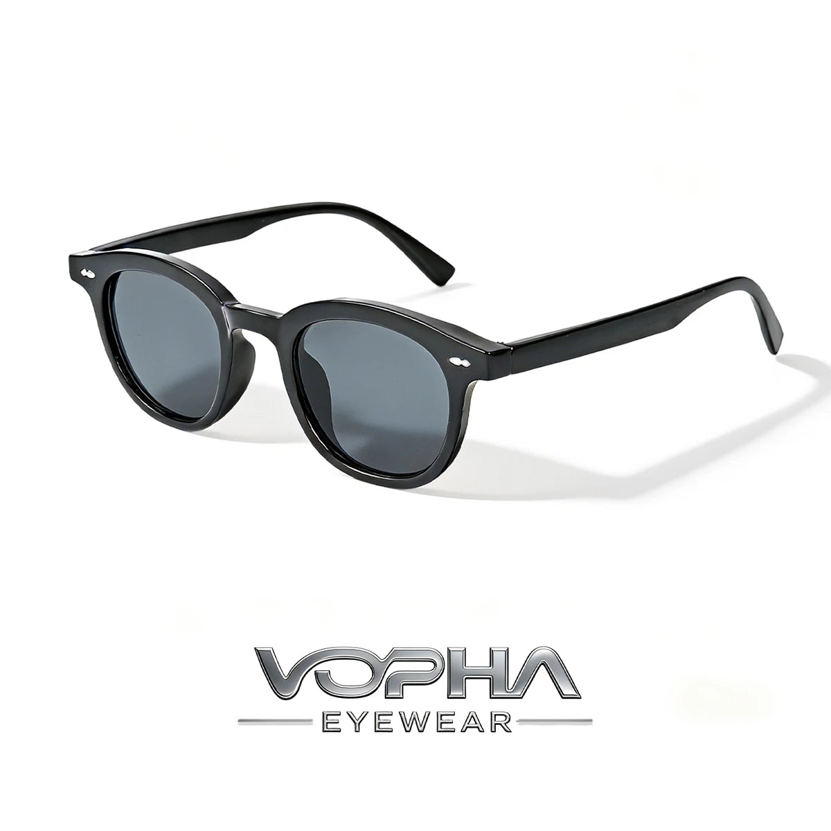 VOPHA Retro Round Sunglasses Men – UV400 Circle Shades S03 Retro Round Sunglasses Qst Black gray