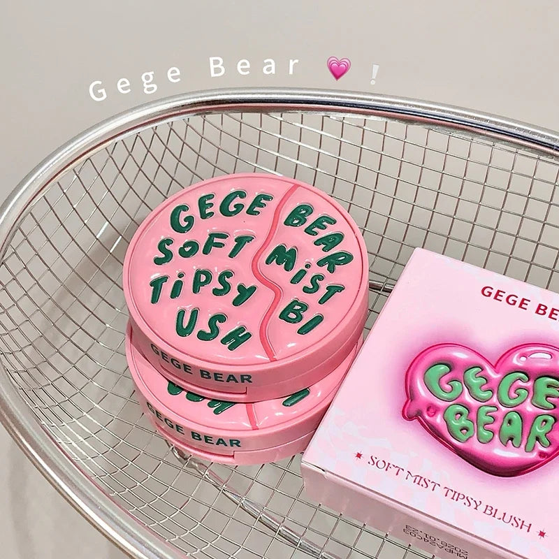 Gege Bear Vitality Blush | Natural Matte Low Saturation Rouge Face Blush Qme