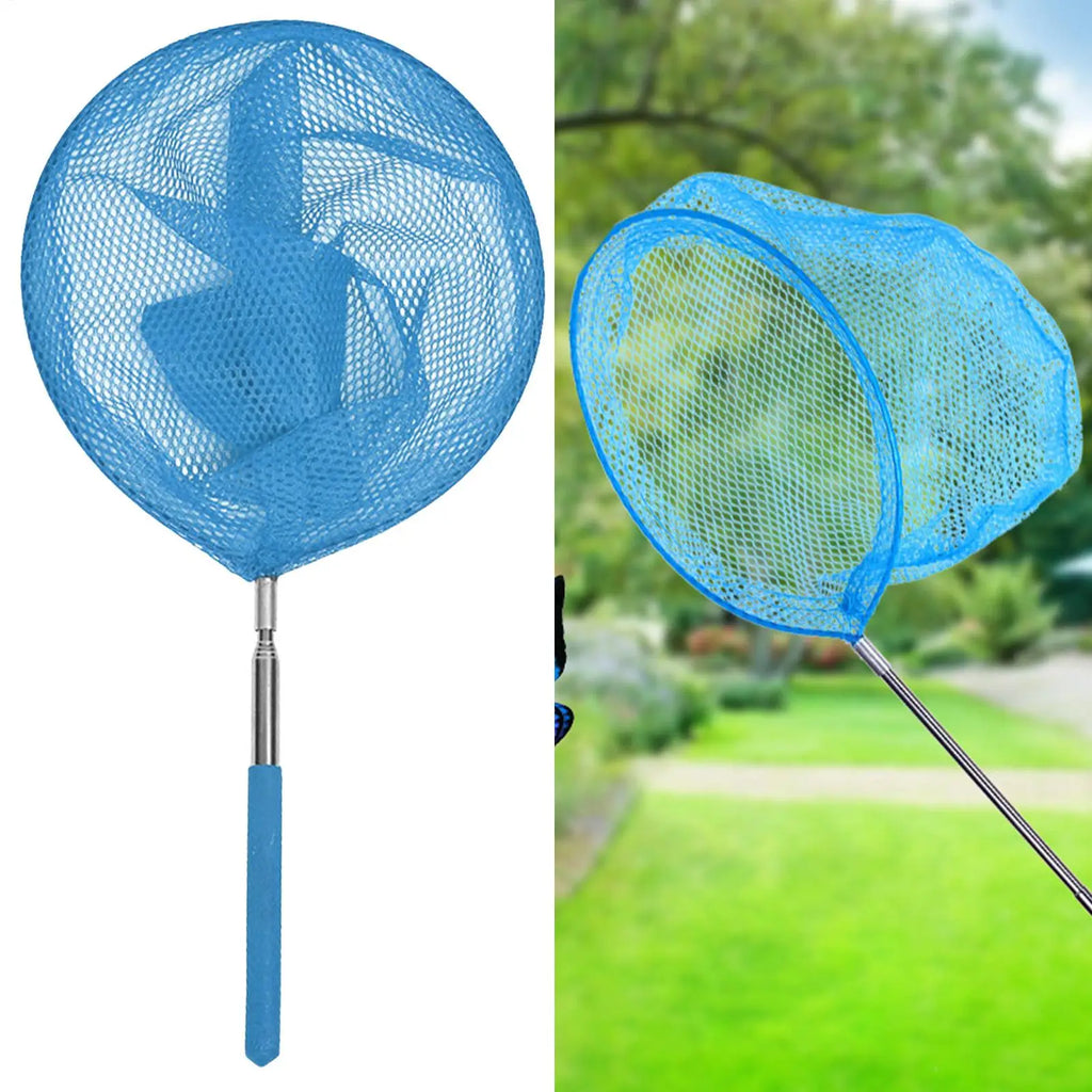 Kids Telescopic Fishing Net | Stainless Steel Anti-Slip Catcher Kids Catching Net Qme