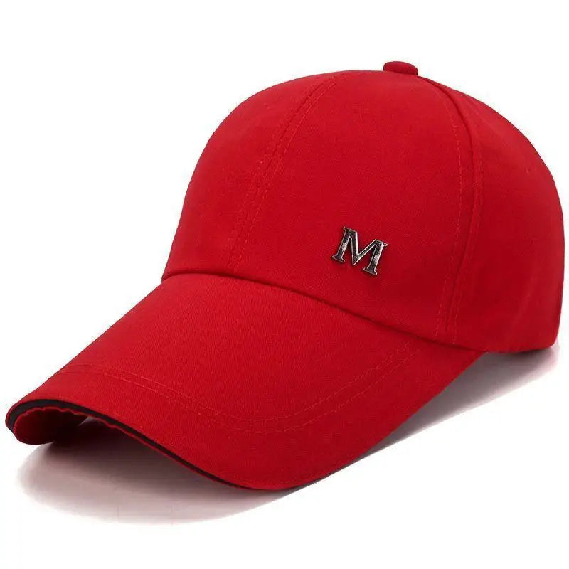 Unisex Snapback Baseball Cap – Long Brim Sun Hat, Golf & Sport Snapback Baseball Cap Qst Red one size
