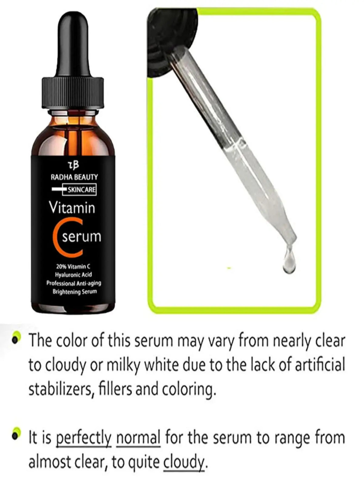 YRFKT 20% Vitamin C & Hyaluronic Acid Face Serum Vitamin C Face Serum Qst