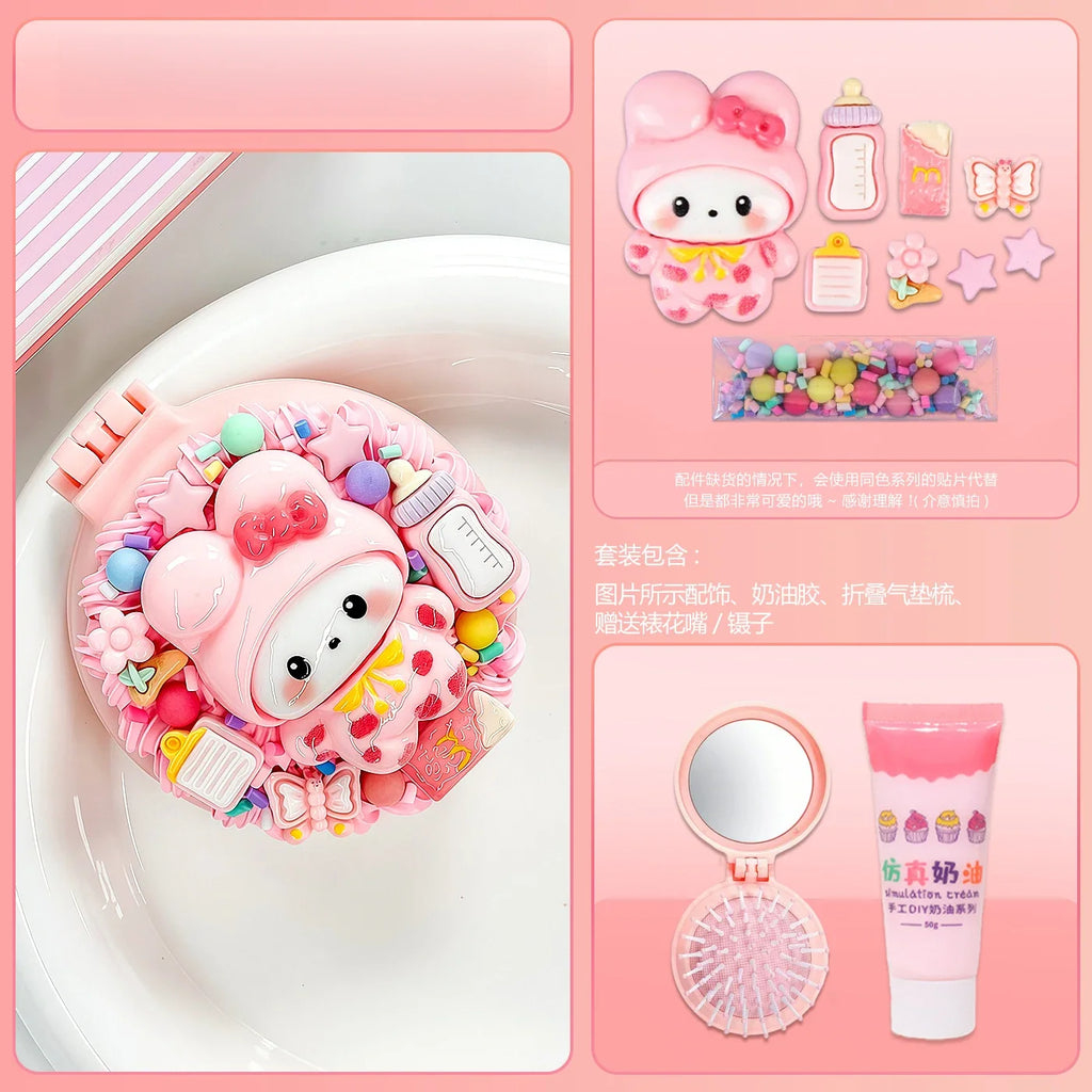 Kuromi DIY Mirror Cushion Comb Craft Kit | 12 Colors DIY Craft Kit Qme 4
