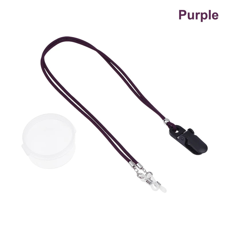 Hearing Aid Clip Holder Anti-Lost Lanyard for Kids & Adults Hearing Aid Accessory Qst Purple