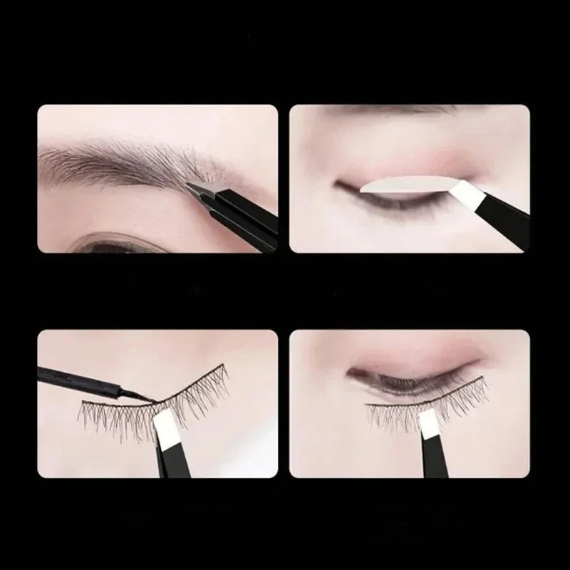 Professional Eyebrow Tweezers – Stainless Steel Makeup Tool Eyebrow Tweezers Qme