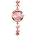 Women's Rhinestone Bracelet Quartz Watch – 7 Colors | Elegant Bracelet Watch Qme Rose Gold Powder