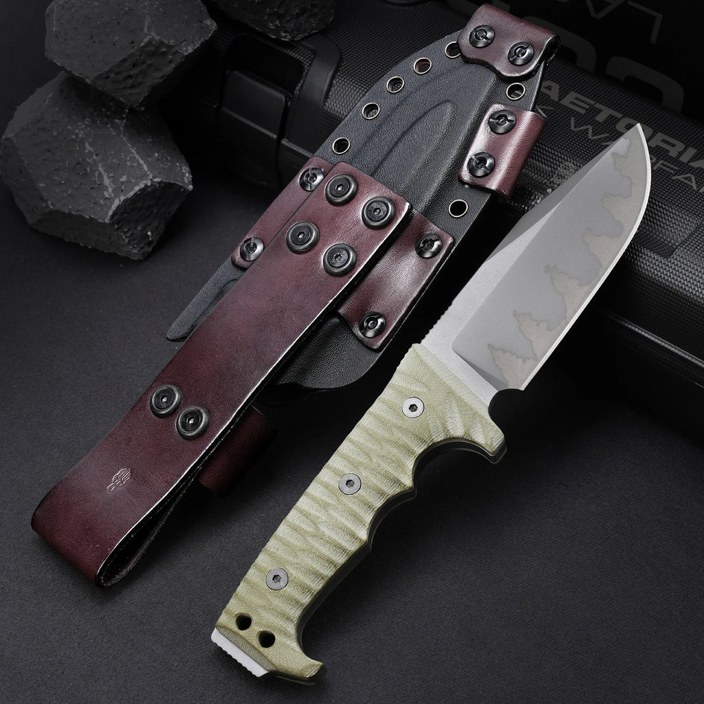 Outdoor Fixed Blade Camping Knife – Steel Multi-Use Portable Outdoor Fixed Blade Knife Qst M8