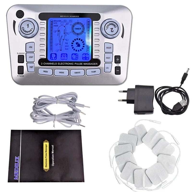 Electronic Pulse Massager – TENS EMS Muscle Stimulator Device Pulse Massager Qst