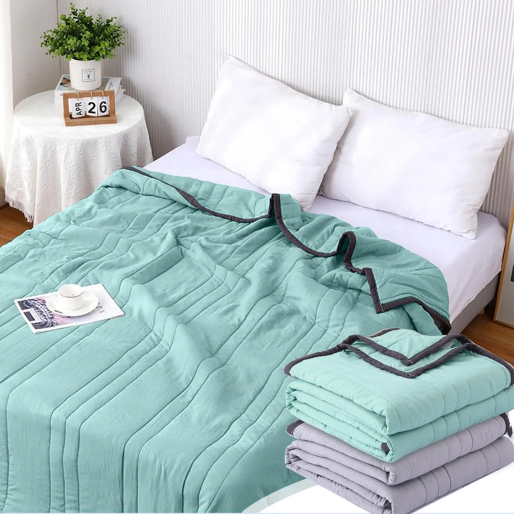 Summer Cooling Blanket – Ice Fiber Thin Breathable Throw Cooling Throw Blanket Qme
