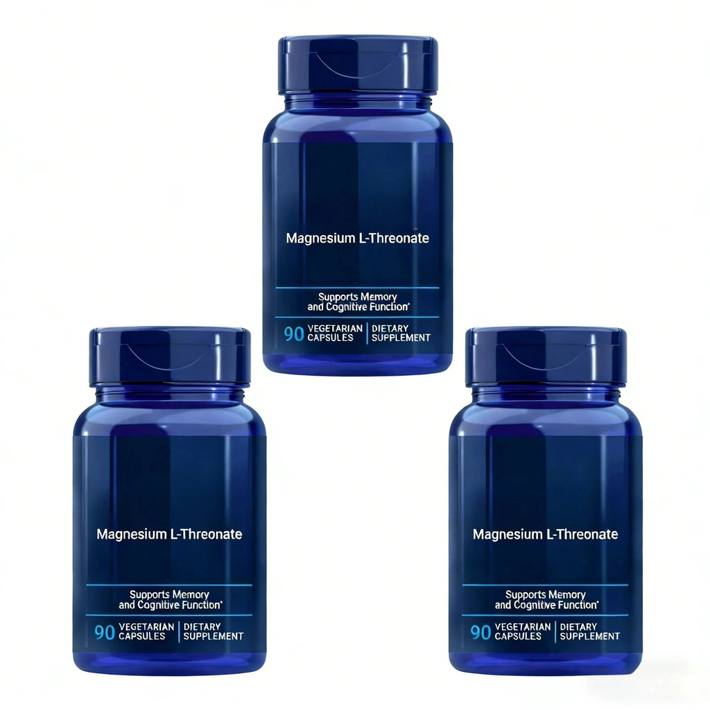 Magnesium L-Threonate Magtein 90 Capsules – Brain & Memory Support Magnesium Supplement Qst 270 Count(Pack of 3)
