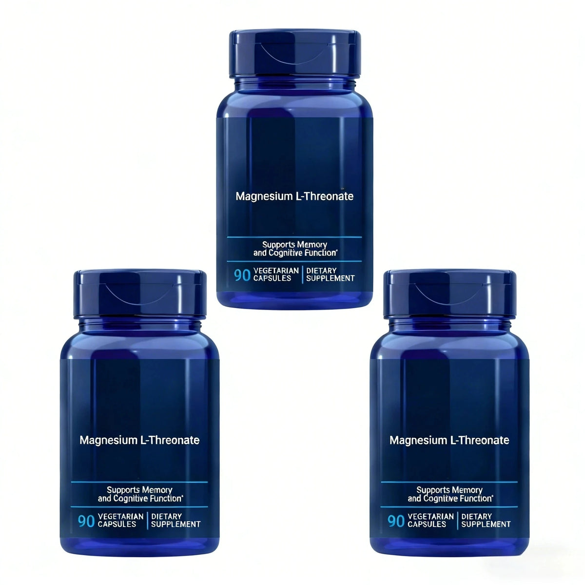 Magnesium L-Threonate Magtein 90 Capsules – Brain & Memory Support Magnesium Supplement Qst 270 Count(Pack of 3)