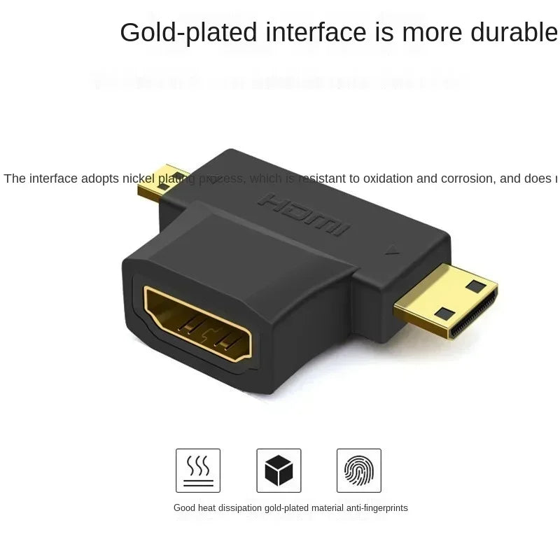 Mini & Micro HDMI Male to Female Adapter Connector Extender HDMI Adapter Qme