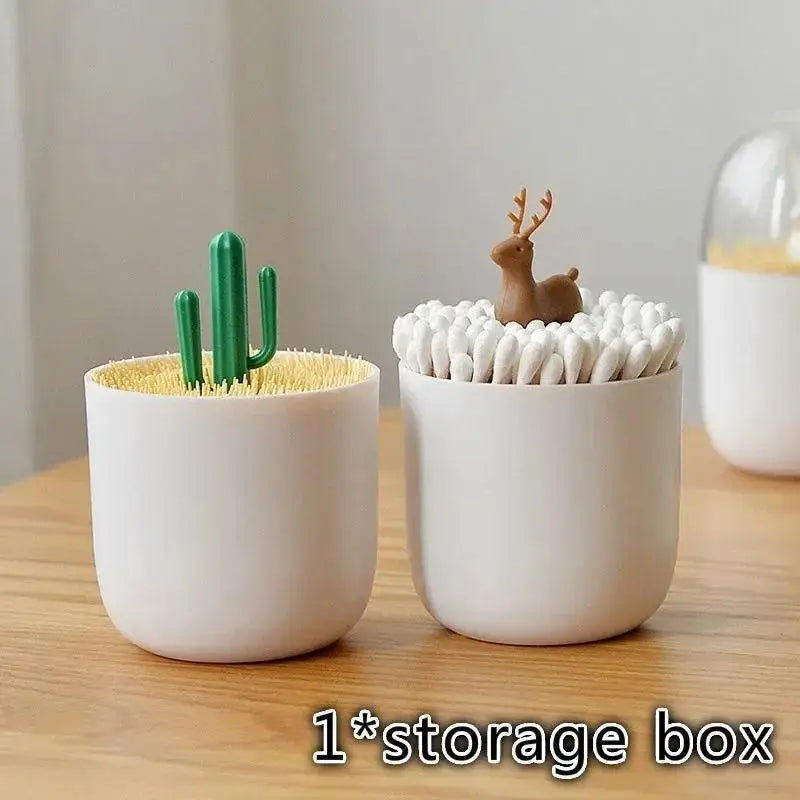 Cute Cactus Toothpick & Cotton Swab Holder – 4 Fun Styles Toothpick Holder Qme