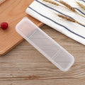 Portable Cutlery Case – Spoon Fork Storage Box for Students Portable Cutlery Case Qme Clear