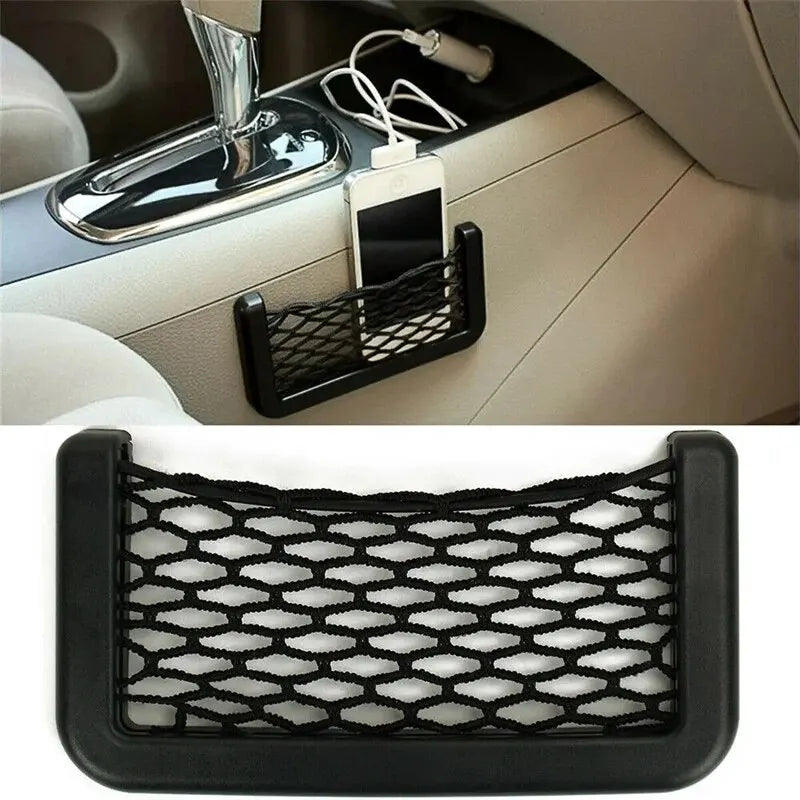 Car Seat Side Mesh Storage Bag & Phone Pocket Organizer Car Seat Organizer Qme