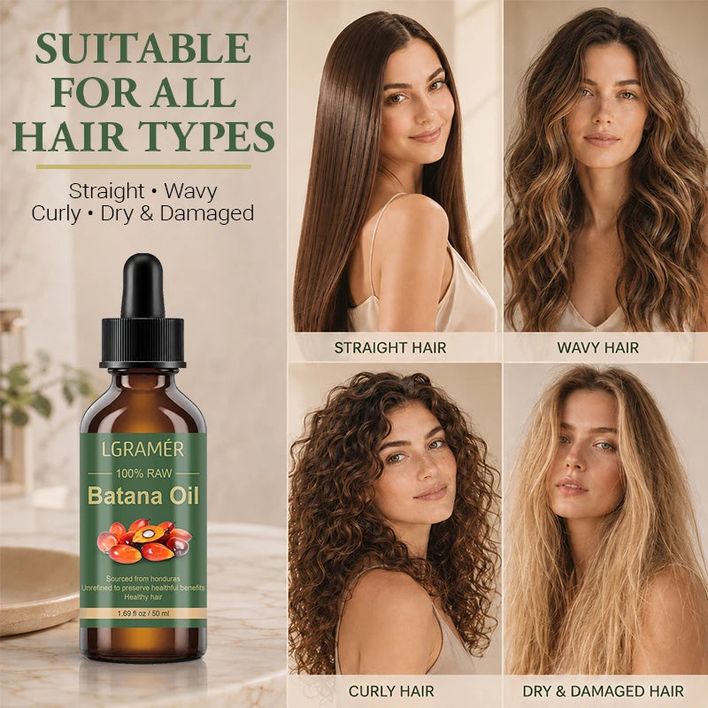 LGRAMER Raw Batana Hair Oil – Deep Nourishing Treatment Hair Treatment Oil Qst