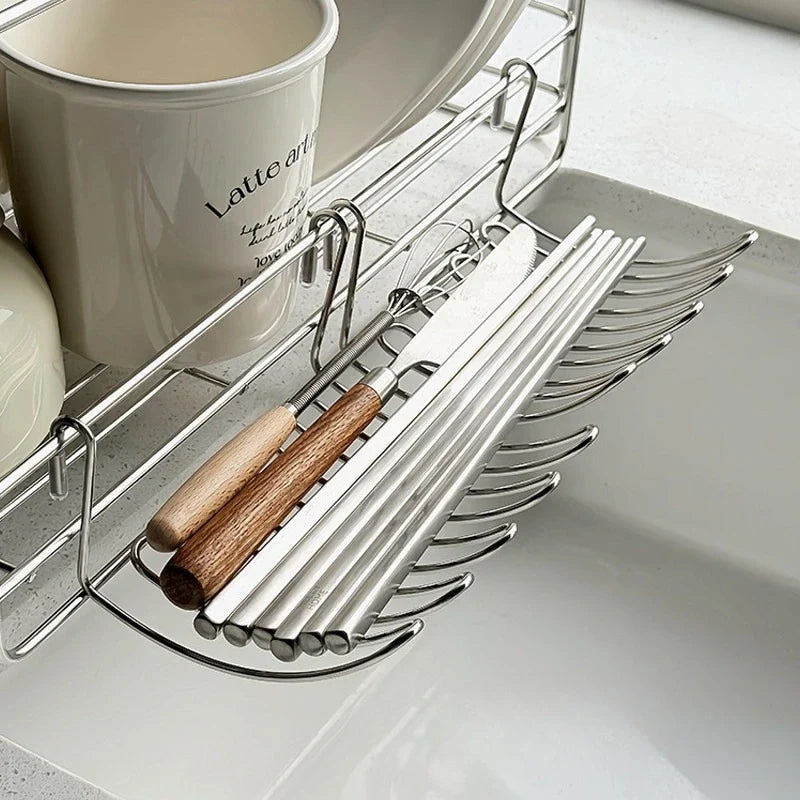 Expandable Stainless Steel Sink Drain Basket Hanging Rack Sink Drain Basket Qme