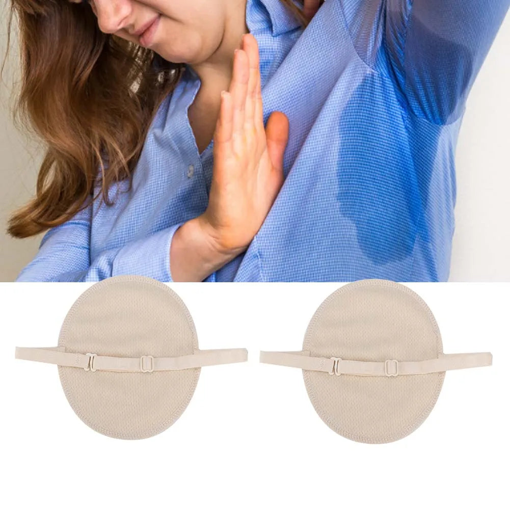 Reusable Cotton Underarm Sweat Pads – Absorbent Bra Guard Underarm Sweat Pads Qme