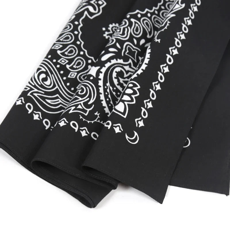 Oversized Cotton Bandana Scarf – Hip Hop Paisley Square Wrap Square Bandana Scarf Qme
