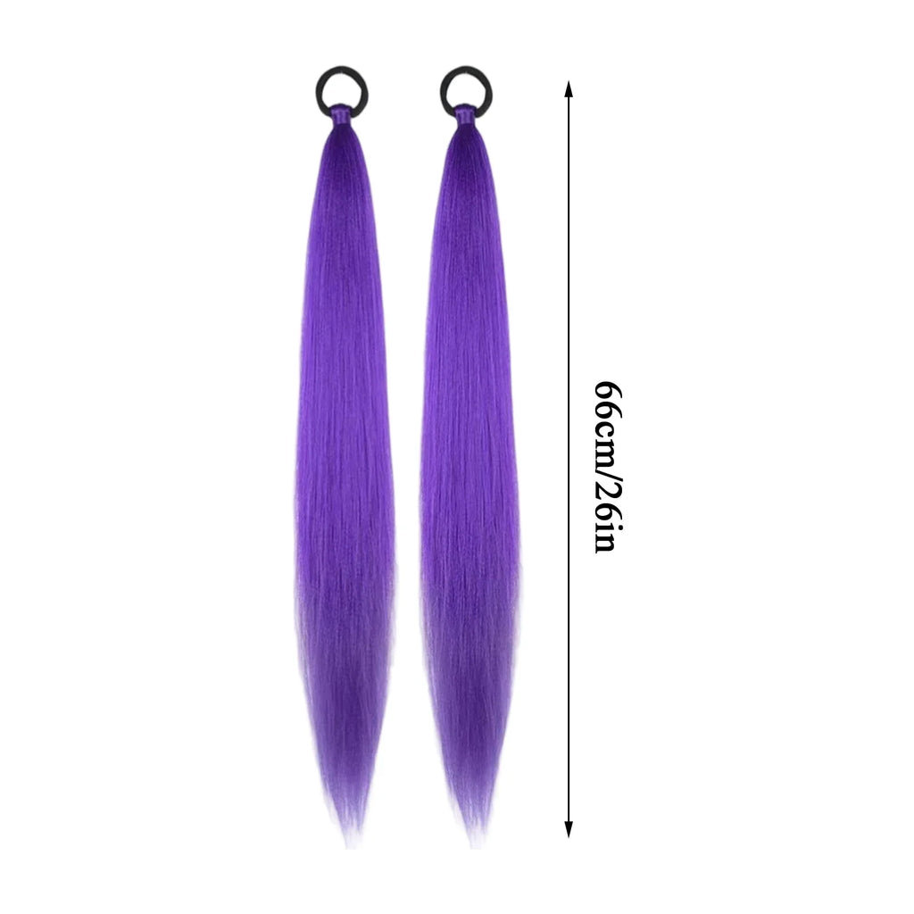 Synthetic Braided Ponytail Extension with Elastic Band Braided Ponytail Extension Qme
