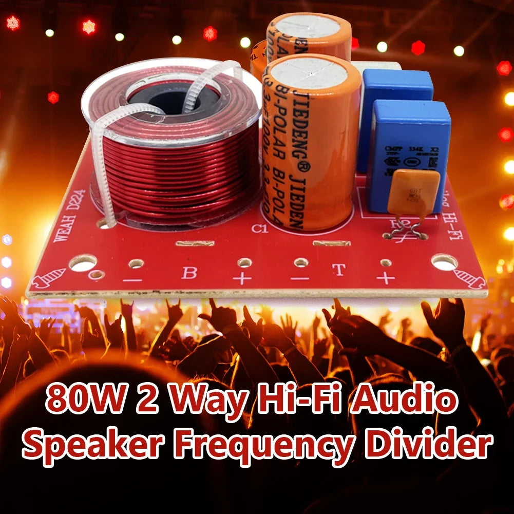 WEAH D224 2-Way Speaker Crossover Frequency Divider Speaker Crossover Qme