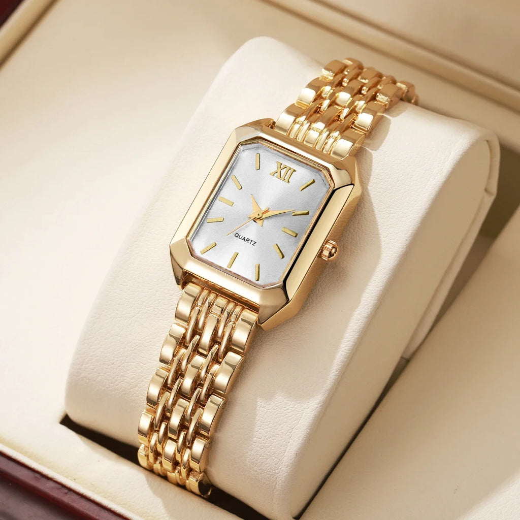 Women's Elegant Rectangle Analog Quartz Watch – 8 Colors Analog Quartz Watch Qme