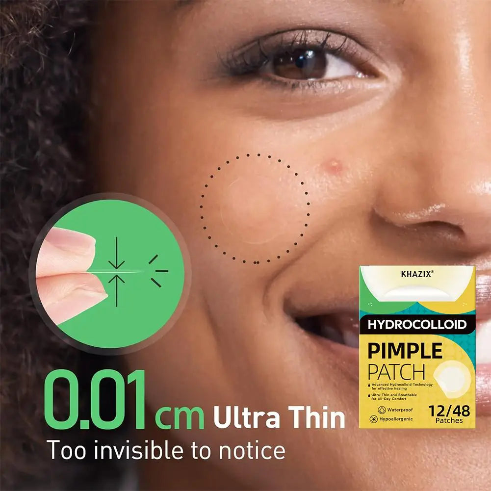 Invisible Hydrocolloid Pimple Patches 12 & 24 Count | Qme Pimple Patches Qme