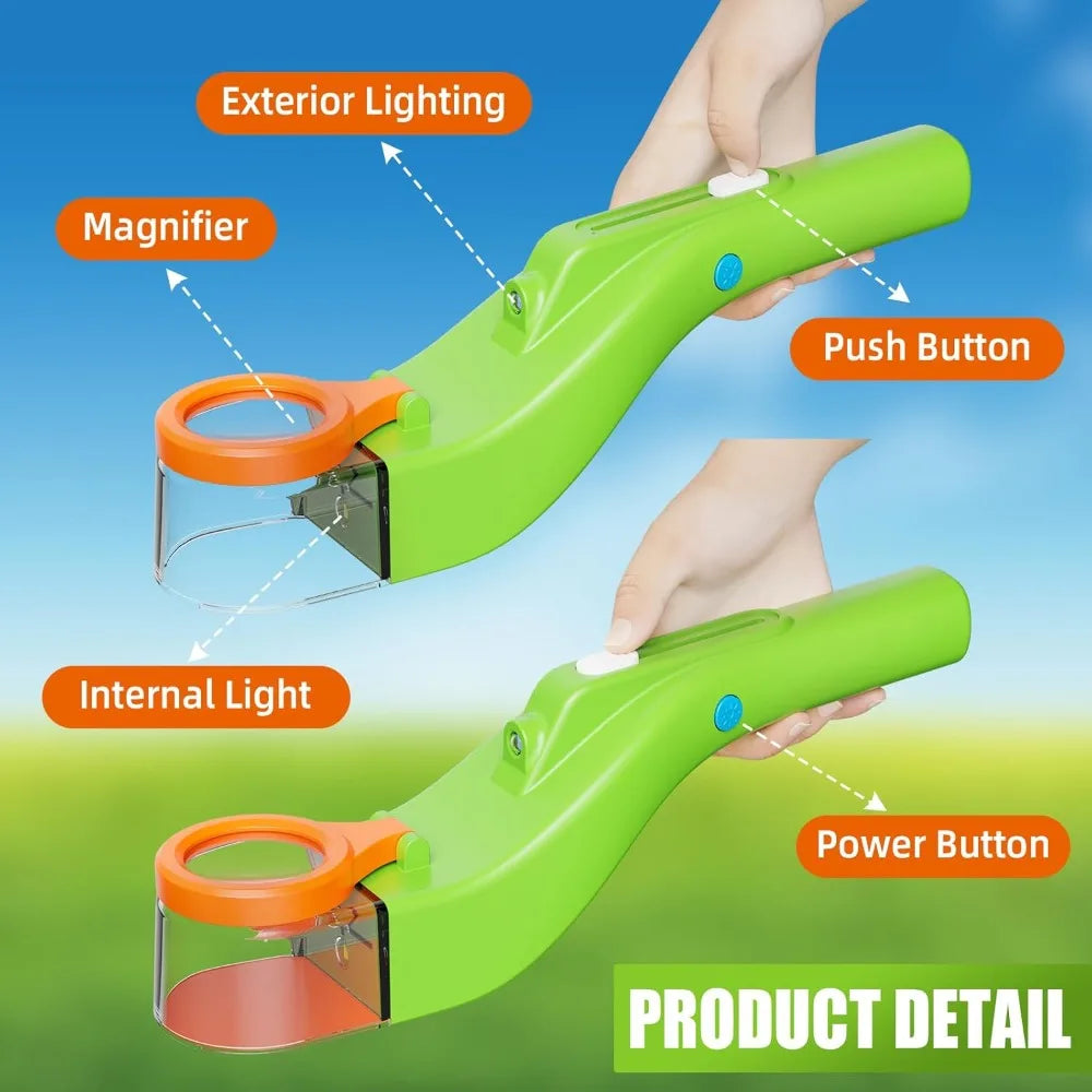 Bugview 5X Magnifying Bug Catcher with LED Light – Kids & Adults Bug Catcher Tool Qme