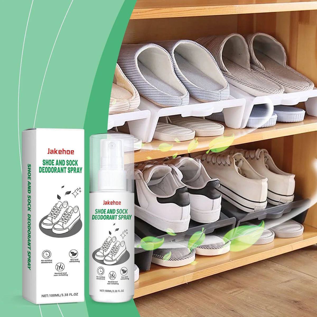 Shoe & Sock Deodorizing Spray | Antibacterial, Long-Lasting Shoe Deodorizing Spray Qme