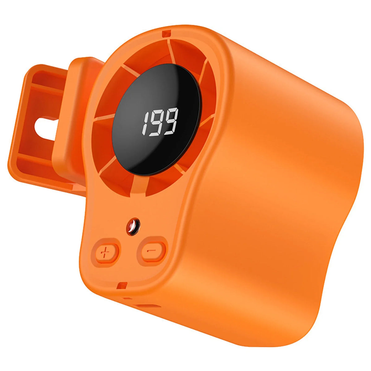 USB Rechargeable Clip-On Semiconductor Cooling Fan | 360° Desk Clip-On Cooling Fan Qme Orange