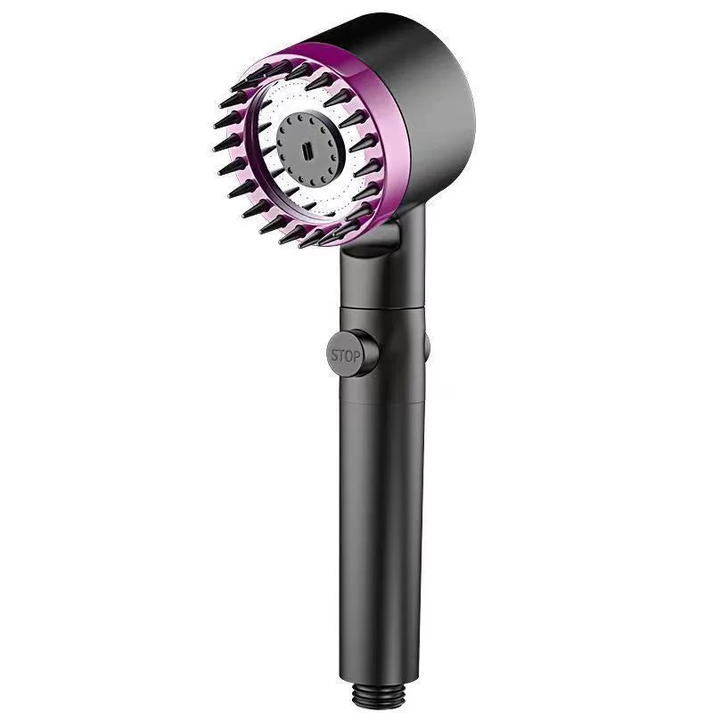 3-Mode Filtered Showerhead – Massage & One-Click Water Stop Filtered Showerhead Qst Purple shower head