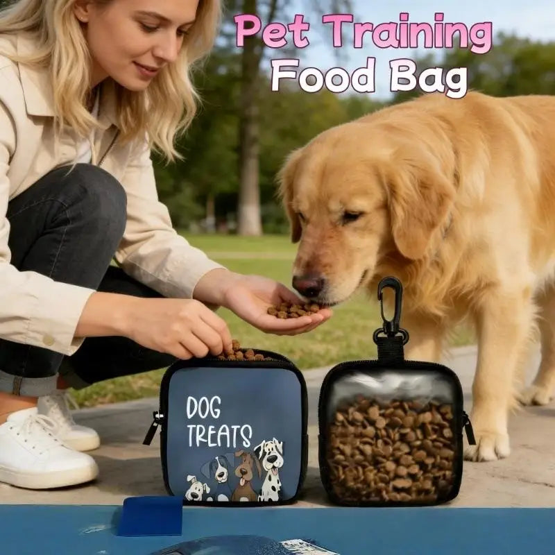 Dog Treat Pouch – Zipper Closure & Transparent Side | Outdoor Dog Treat Pouch Qme