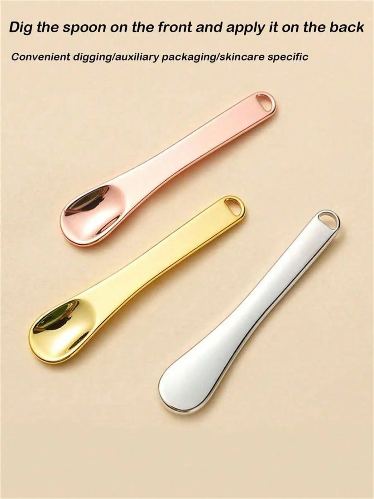 Reusable Cosmetic Spatulas & Mini Spoons for Face Cream Cosmetic Spatula Set Qme