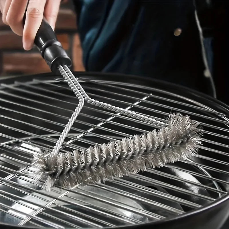 Stainless Steel Wire BBQ Mesh Brush | Grill Cleaning Tool BBQ Grill Brush Qme