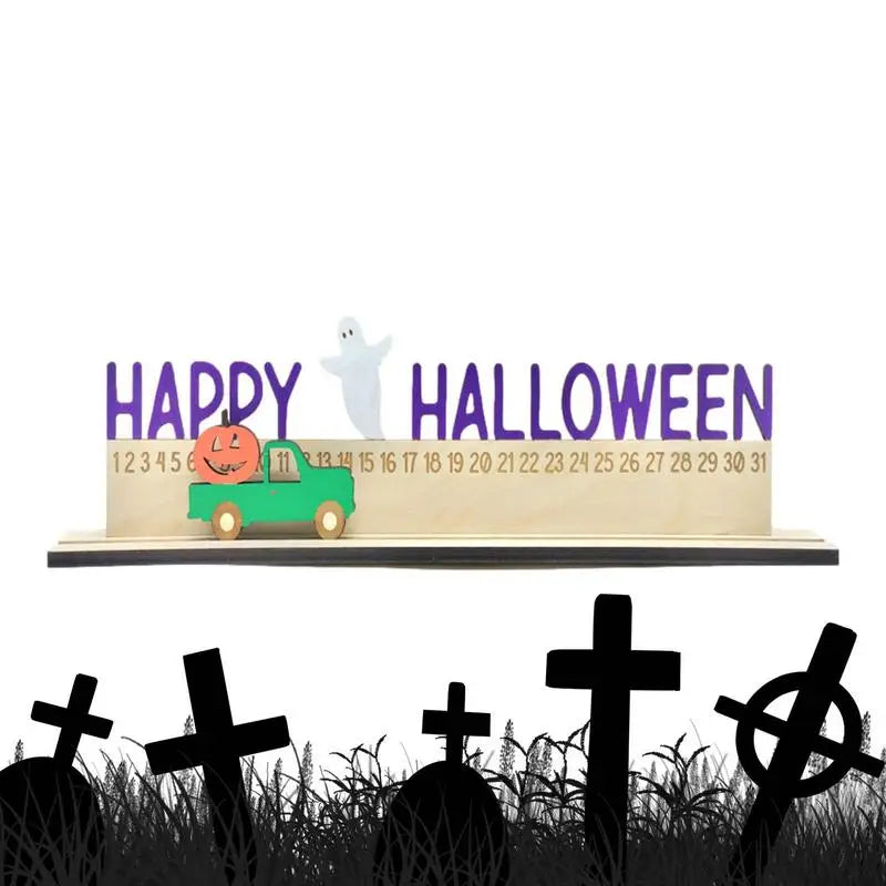 Halloween Wooden Advent Countdown Calendar – Movable Number Halloween Countdown Calendar Qme