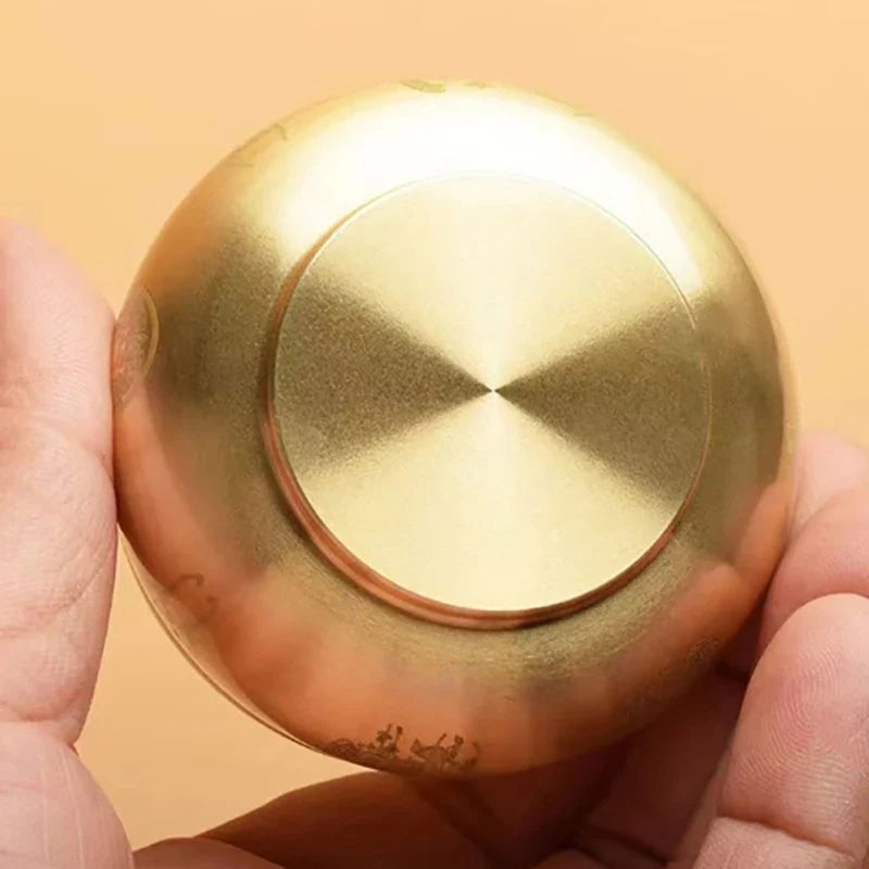 Brass Cornucopia Treasure Bowl Desktop Ornament | Home Decor Desktop Ornament Qme