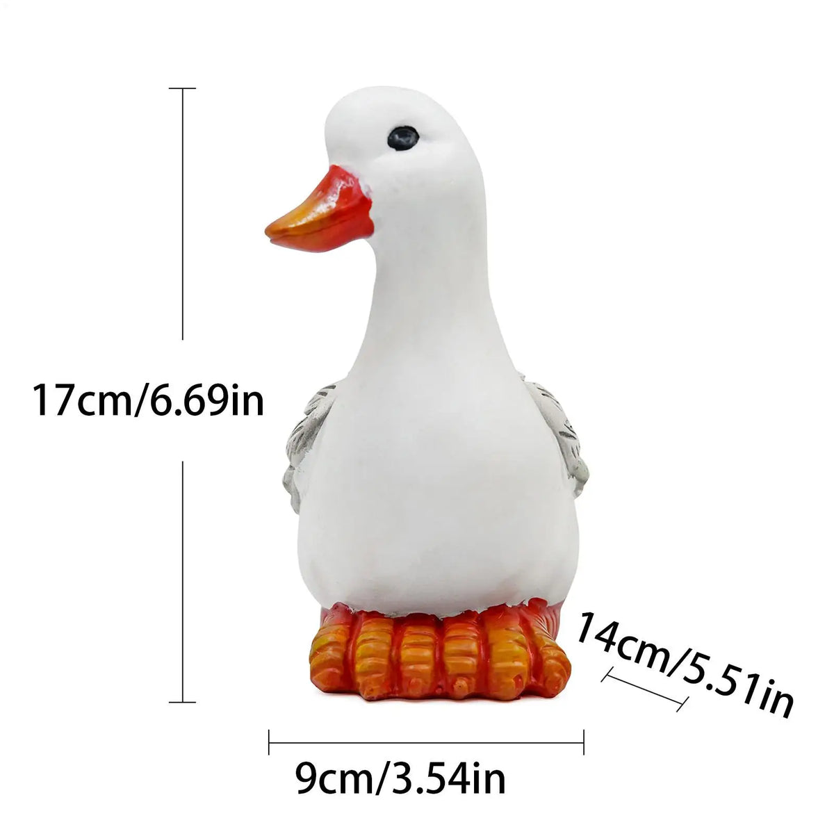 Cute Resin Duck Statue – Garden, Porch & Yard Figurine Garden Figurine Qme
