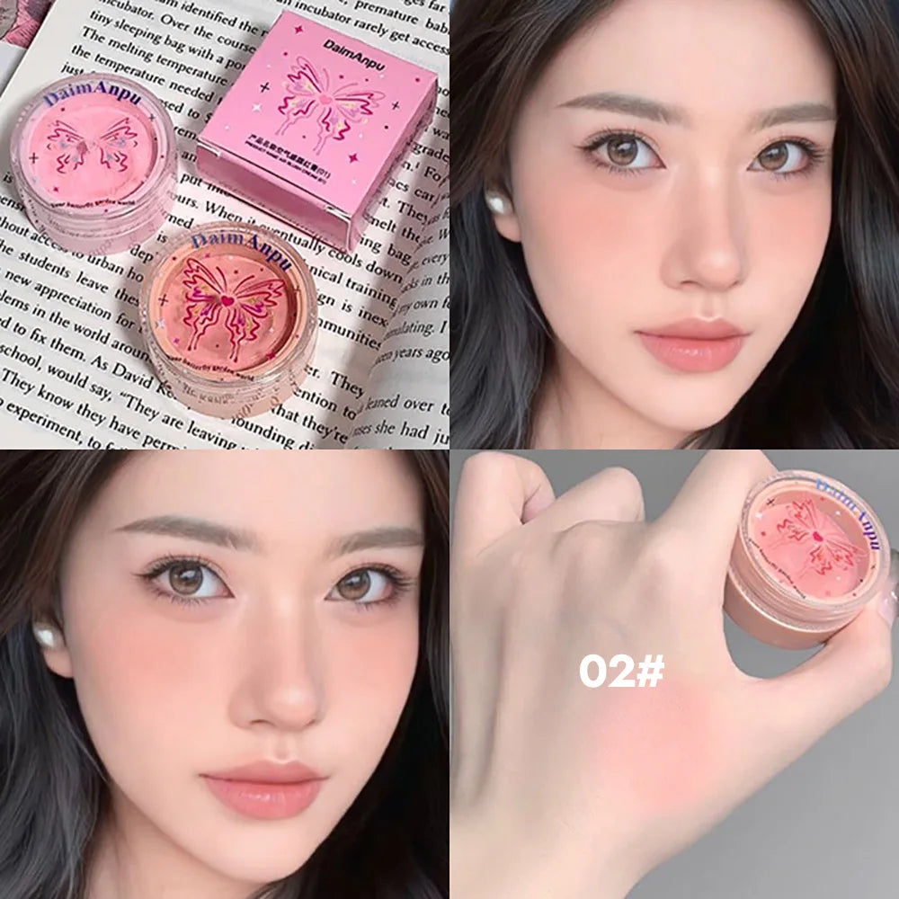 Airy Clay Cream Blusher – Long-Lasting Pigmented Blush | Qme Cream Blush Qme Nude Apricot D173-2