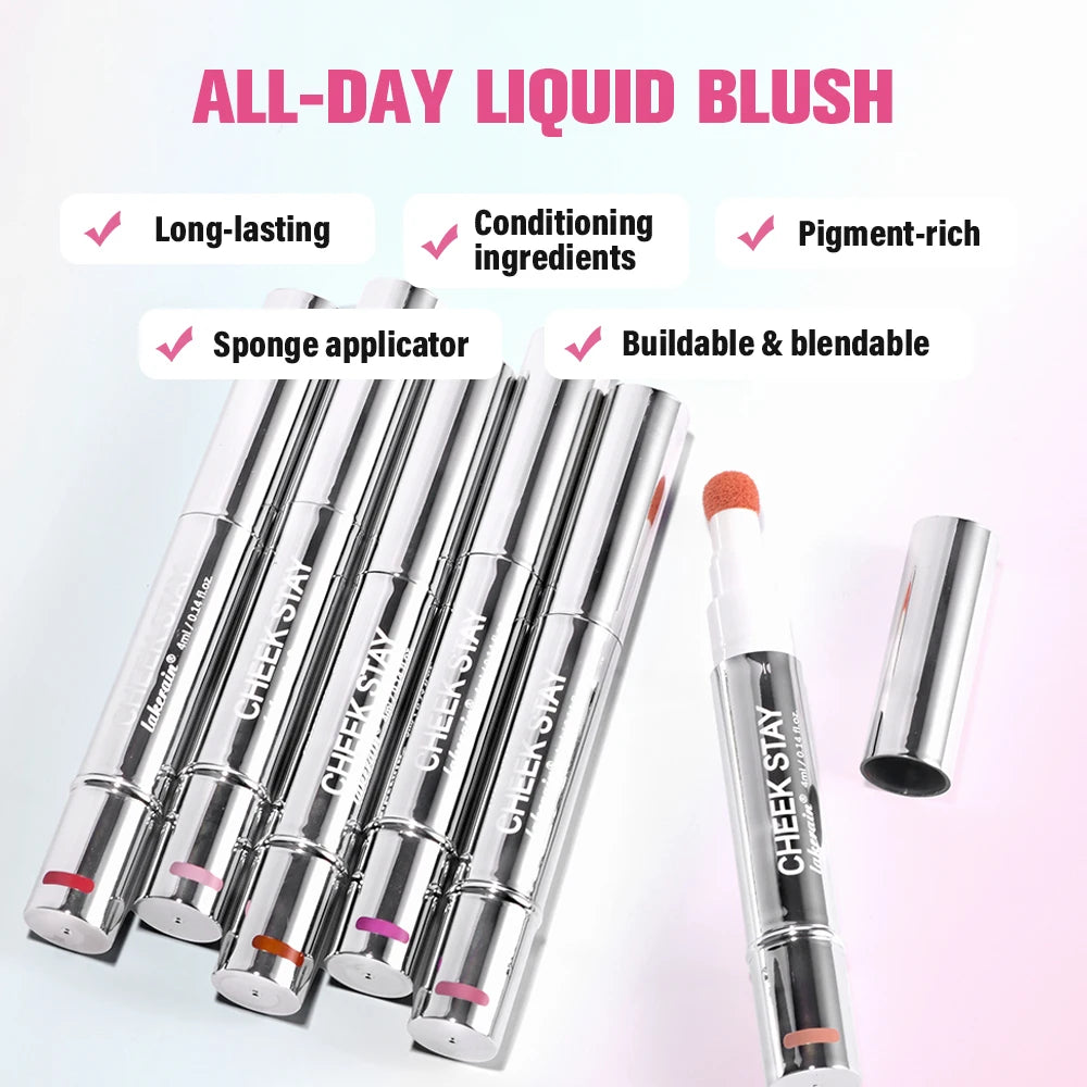 Lakerain Liquid Blush Pen – Sponge Tip, Long-Lasting Blush Liquid Blush Pen Qst