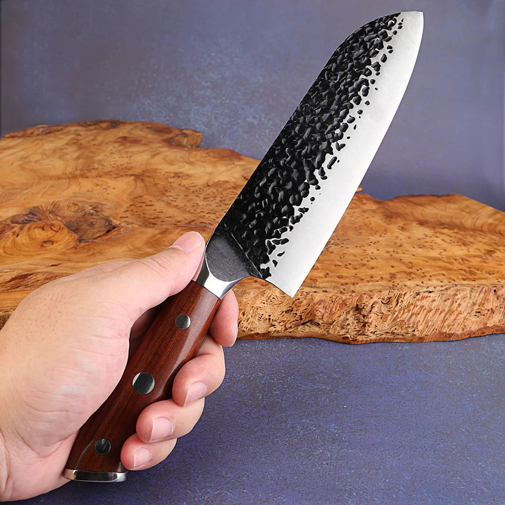Xituo Chef Knife Set – Hand Forged High Carbon Steel Full Tang Chef Knife Set Qst