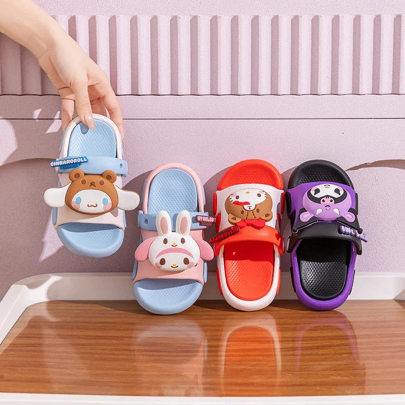 Hello Kitty Kuromi Cartoon Flip-Flops – Cute Non-Slip Slides Cartoon Flip-Flops Qme