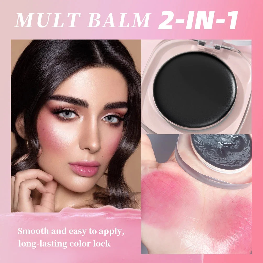 QIBEST pH Color-Changing Blush Balm Lipstick | Lip & Cheek Blush Balm Lipstick Qme