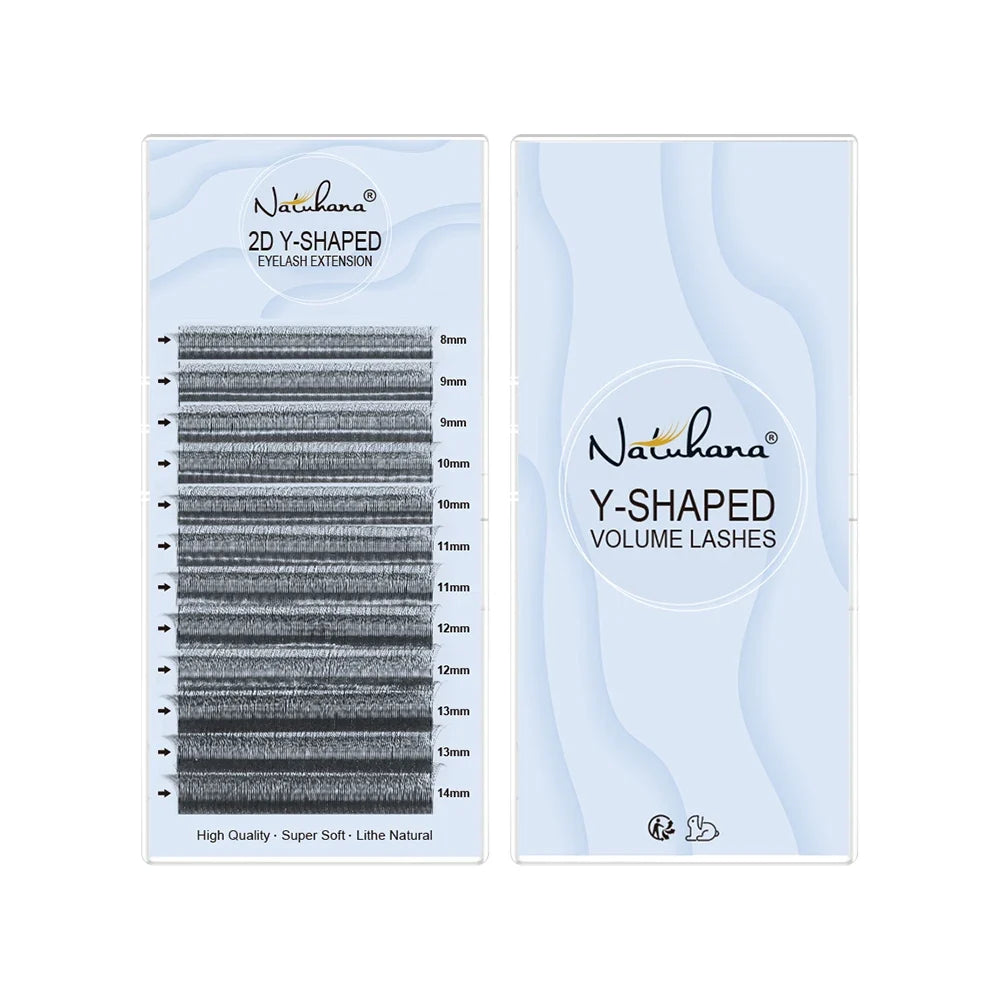NATUHANA YY Shape Faux Mink Lash Extensions C-D Curl Eyelash Extensions Qme