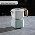 Bincoo Dual Valve Square Moka Pot – Aluminum Coffee Maker Stovetop Moka Pot Qst White Blue 1pc
