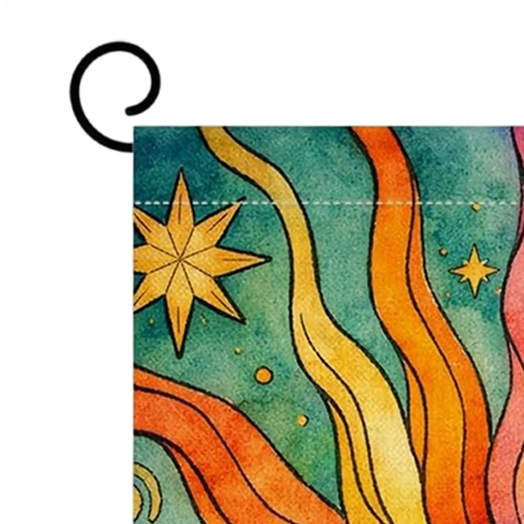 Sun Face Garden Flag 12x18 In Double Sided Summer Banner Garden Flag Qme