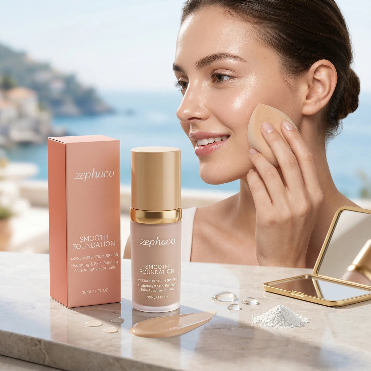 Zephoco Color-Changing Foundation SPF 50 – Full Coverage SPF Foundation Qme