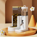 2-in-1 Automatic Hamster Feeder & Leakproof Water Dispenser Pet Feeder Waterer Qst A2