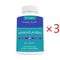 1000mg Organic Ashwagandha Capsules – Energy, Mood & Sleep Herbal Supplement Qst 60 count-3 bottle