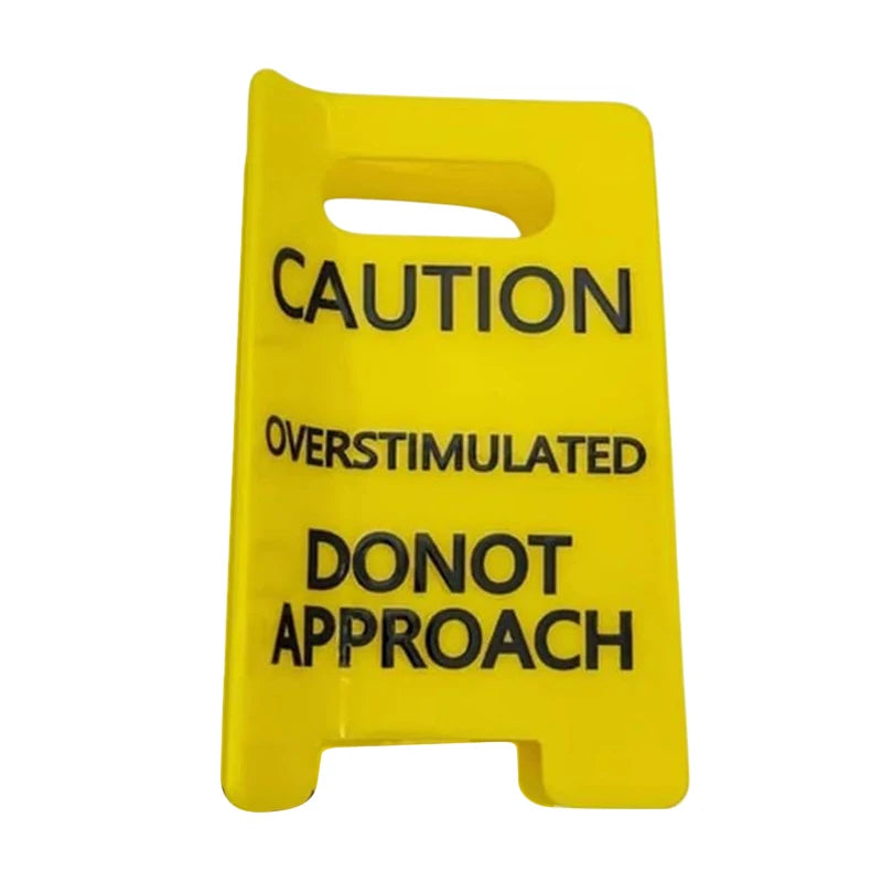 Caution Overstimulated Hair Claw Clip – Funny Statement Style Hair Claw Clip Qst 11x8x3.5cm