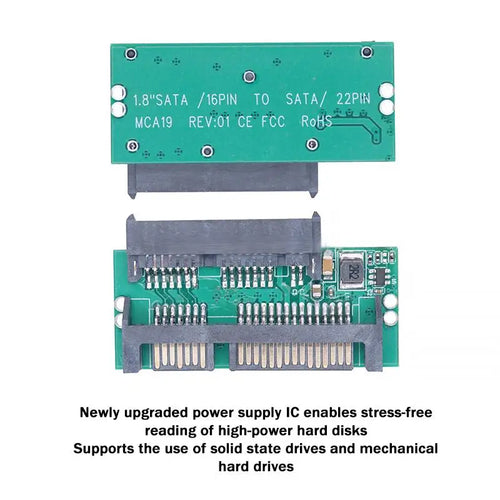 1.8" Micro SATA to 2.5" SATA Adapter Card 3.3V for Laptop SSD SATA Adapter Card Qme
